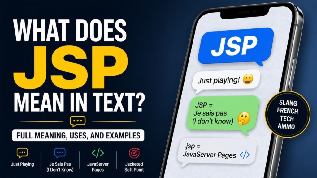 What Does JSP Mean In Text? Full Meaning, Uses, And Examples