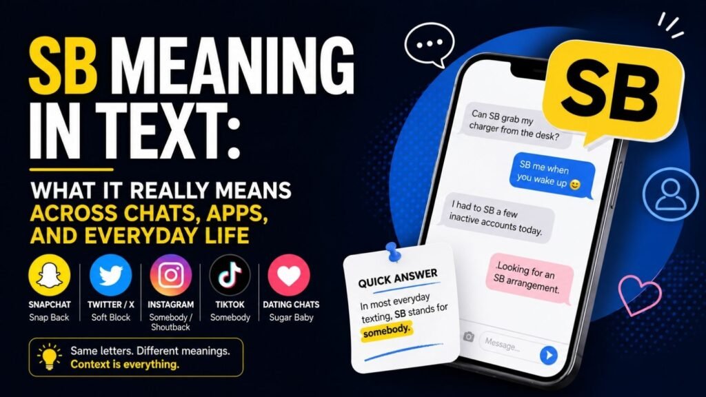 SB Meaning In Text: What It Really Means Across Chats, Apps, and Everyday Life