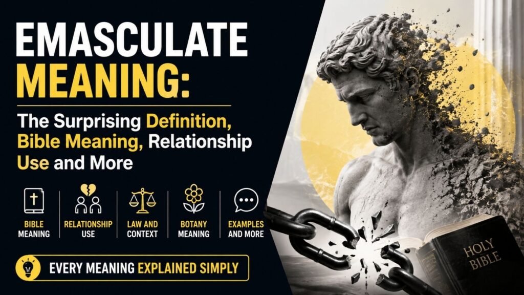 Emasculate Meaning: A Complete Guide to Definition, Grammar, and Usage