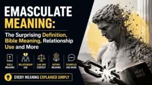 Emasculate Meaning: A Complete Guide to Definition, Grammar, and Usage